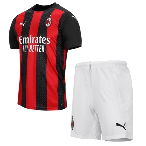 Camiseta AC Milan Replica Primera Ropa Niños 2020/21 Rojo